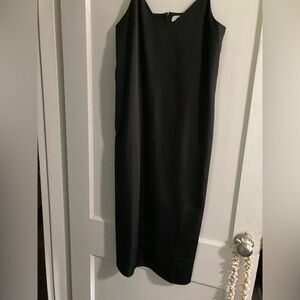 J. Crew size 10 black midi slip dress with spaghetti straps